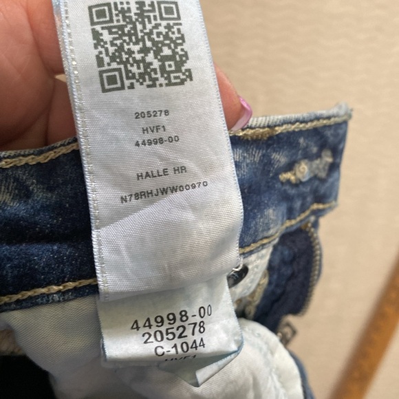 True Religion Halle High Rise super Skinny Light Blue Distressed Jeans SZ 24 - Picture 12 of 14
